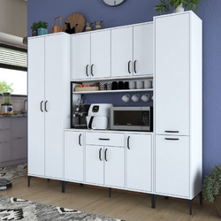 Multi Purpose Cabinet JE132 - 3053 White 220x40x198.6 cm
