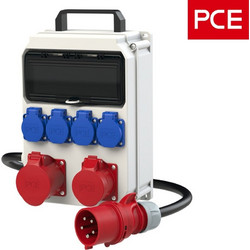 ΚΟΥΤΙ ΔΙΑΝΟΜΗΣ IP54 5P 32A IP54 ΜΕ 1xCEE 32A, 1xCEE 16A & 4xΣΟΥΚΟ ANIF4 9134532 PCE. 03.011.0166