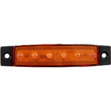 GLOBOSTAR(R) SIDEMARKER 79904 Φώτα Όγκου Οχημάτων LED 1.5W 105lm 120 DC 10-30V Αδιάβροχο IP66 Πορτοκαλί - 6 x SMD2835 Sanan Chip - Μ9.5 x Π2 x Υ1.1cm