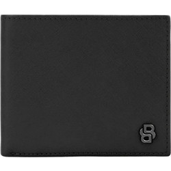 Ανδρικό Δερμάτινο Πορτοφόλι Hugo Boss Double B Saffiano HLN526A σε Μαύρο Χρώμα