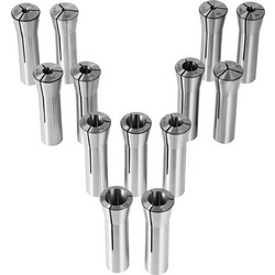 VEVOR Σετ Φωλιών (Collet) R8 Ακριβείας 13 τεμ. 1/8" - 7/8" Τσοκ Φωλιάς Φρέζας 45 0,0012"/30μm TIR με 13 Επισημασμένα Κουτιά Αποθήκευσης, για Φρέζες, Δράπανα, Μηχανήματα Διάτρησης, Κέντρα Κατεργασίας