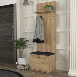 Έπιπλο εισόδου Track Megapap χρώμα sapphire oak 60x38,2x190εκ. GP042-0267,1