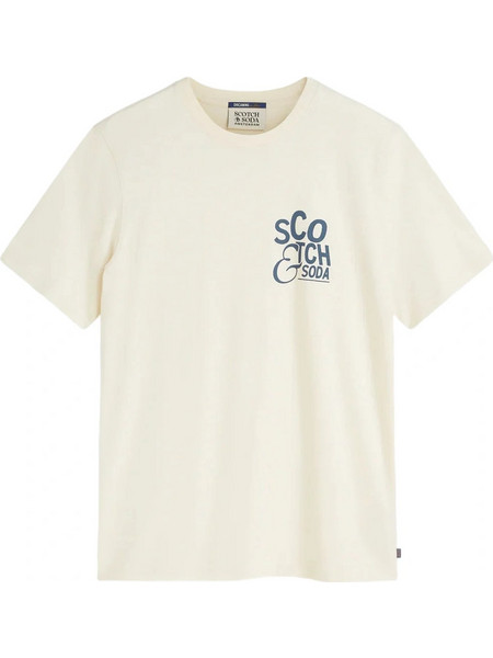SCOTCH & SODA LEFT CHEST ARTWORK REGULAR-FIT T-SHIRT ΜΠΛΟΥΖΑ ΚΜ 183583-SC270.02-EGGNOG