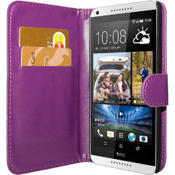 Δερμάτινη Stand Θήκη/Πορτοφόλι για HTC Desire 816 Μώβ (ΟΕΜ)