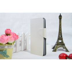 Δερμάτινη Stand Θήκη/Πορτοφόλι για Alcatel One Touch Pop C9 OT-7047D Γυαλιστερό Λευκό (OEM)