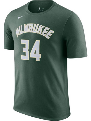 Nike NBA Milwaukee Bucks Giannis Antetokounmpo Ανδρικό Αθλητικό T-Shirt Πράσινο DR6385-329