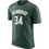 Nike NBA Milwaukee Bucks Giannis Antetokounmpo Ανδρικό Αθλητικό T-Shirt Πράσινο DR6385-329