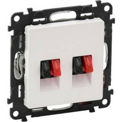 LEGRAND Valena Life Πρίζα Διπλή ηχείων χωνευτή Λευκό- white 753178