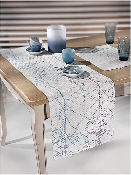 Runner μπλε με σχέδια 40x175 εκατ. Blue