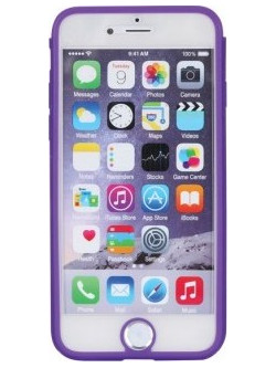 Θήκη Bumber με κάλυμα Μώβ Διάφανο για iphone 6 IK611 OEM