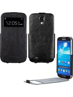 Bugatti Ultra Thin Flipcase Leather Black (Galaxy S4)
