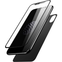 BASEUS(R) SCREEN PROTECTOR GLASS FILM IPHONE X/XS SET FRONT AND BACK BLACK SGAPIPH58-TZ01