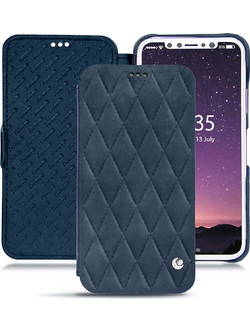 Θήκη NOREVE Δερμάτινη Πορτοφόλι Nubuck Suede για Apple IPhone X, XS - Exception Couture - Jean vintage - 2115TD17-PC/f