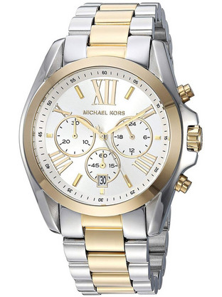 Michael Kors Bradshaw Γυναικείο Ρολόι Χρονογράφος με Ασημί Χρυσό Μεταλλικό Μπρασελέ MK5627