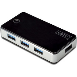 Digitus DA-70231 USB Hub 3.0 USB-A με 4 Θύρες USB-A & Εξωτερική Παροχή Ρεύματος