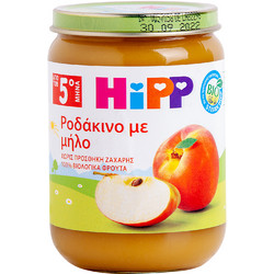 Hipp Βιολογική Φρουτόκρεμα Ροδάκινο & Μήλο 5m+ Χωρίς Ζάχαρη 190gr