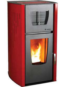 Thermiki Hydro 23 Red Σόμπα Pellet Καλοριφέρ Αερόθερμη 23kW