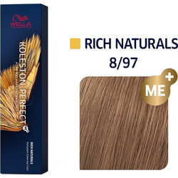 Wella Koleston Perfect Me+ Rich Naturals 8/97 Ξανθό Ανοιχτό Ιριζέ Καφέ Μόνιμη Βαφή Μαλλιών 60ml
