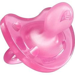 Chicco Physio Soft Ανατομική Ορθοδοντική Πιπίλα Σιλικόνης 0-6m Ροζ