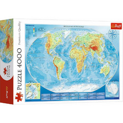 Puzzle Trefl Physical Map Of The World 1000 Κομμάτια