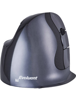 BakkerElkhuizen Evoluent D Small Ασύρματο Ποντίκι Εργονομικό Vertical Silver