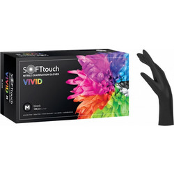 Bournas Medicals Soft Touch Vivid Νιτριλίου Μαύρα 100τμχ