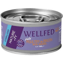 Wellfed Sterilised Mature Pate with Poultry & Mussels in Broth 100gr