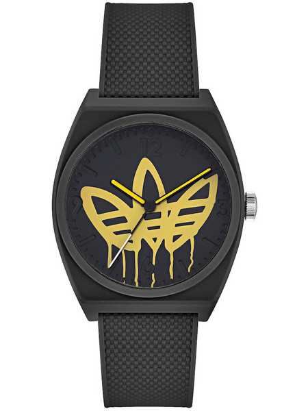 Adidas Originals Ανδρικό Ρολόι με Μαύρο Καουτσούκ Λουράκι AOST22038