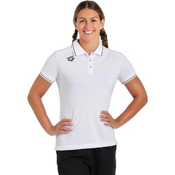Arena Team Solid Γυναικεία Αθλητική Μπλούζα Polo Λευκή 004893-100