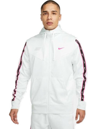 Nike Ανδρική Ζακέτα με Κουκούλα και Φερμουάρ Λευκή DX2025-122