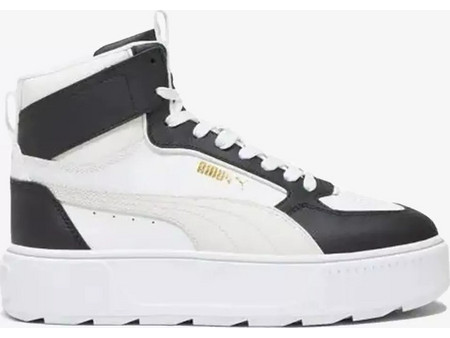 Puma Karmen Rebelle Mid Γυναικεία Sneakers Flatforms Μποτάκια Μαύρα Λευκά 387213-11
