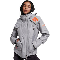 Superdry Γυναικείο Μπουφάν Χειμωνιάτικο Μακρύ Αντιανεμικό Γκρι W5011679A-63Q