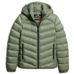 Superdry Γυναικείο Μπουφάν Χειμωνιάτικο Puffer Κοντό Πράσινο W5011593A-1KN