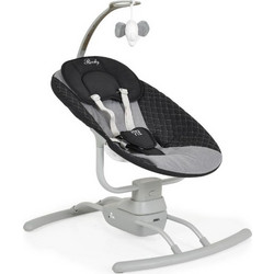 Cangaroo Rocky Relax Μωρού Κούνια με Μουσική έως 9kg Μαύρο Γκρι