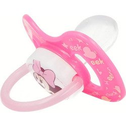 AriaTrade Minnie Mouse Ορθοδοντική Πιπίλα Σιλικόνης Νυκτός 6m+ Pink 39905