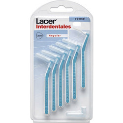 Lacer Angular Conico Μεσοδόντια Βουρτσάκια Γαλάζια 6τμχ