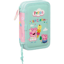 Safta Peppa Pig Ice Cream Κασετίνα Γεμάτη με 2 Θήκες Γαλάζια 412372854