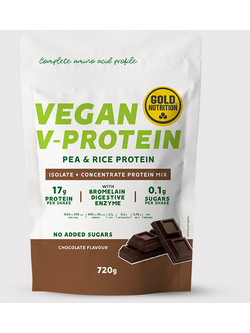 Gold Nutrition Vegan V-Protein Chocolate Φυτική Πρωτεΐνη 720gr