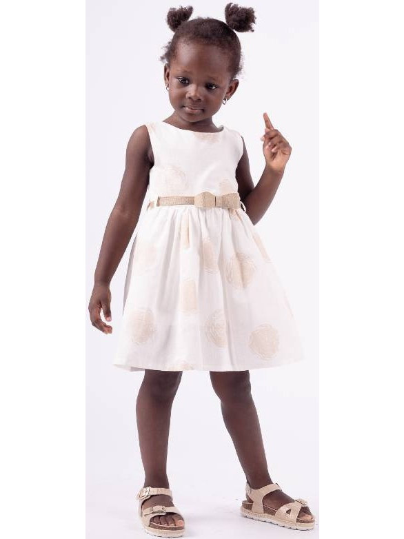 Ebita Παιδικό Φόρεμα Άσπρο Χρυσό 242204
