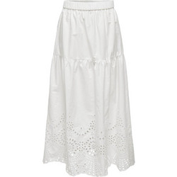Only Roxanne Υφασμάτινη Μάξι Φούστα 15319141 White