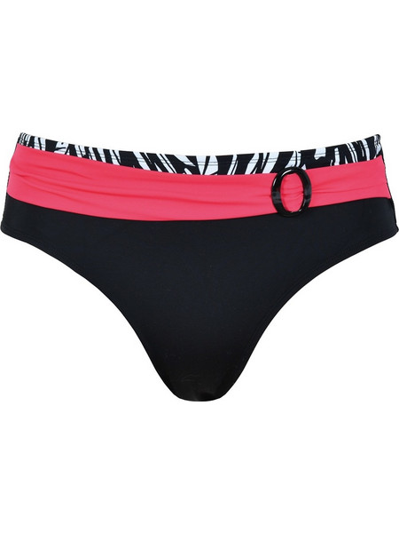 Naturana Ψηλόμεσο Bikini Slip Μαύρο Φούξια 78100