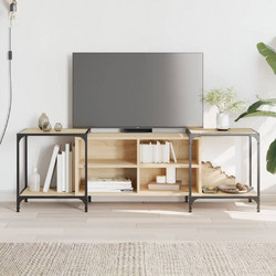 vidaXL Έπιπλο Τηλεόρασης Ξύλινο Φυσικό Χρώμα Μ153xΠ37xΥ50cm 837603
