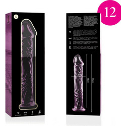 Ibiza Nebula Series 12 Borosilicate Γυάλινο Dildo 17cm Ροζ