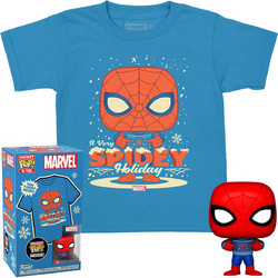 Funko Pop! Box Tee Marvel Holiday Spider-Man Figure & T-Shirt Set