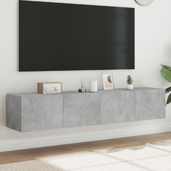 vidaXL Έπιπλο Τηλεόρασης Ξύλινο Γκρι με Φωτισμό Led Μ80xΠ35xΥ31cm 837288