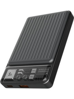 Devia S28 Wireless Magsafe Power Bank 10000mAh 22.5W με Θύρα USB-A & Θύρα USB-C Power Delivery Dark Grey