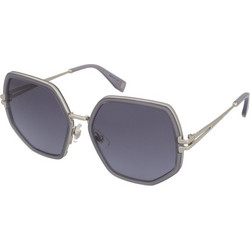 Marc Jacobs MARC1089S AZV/GB Γυναικεία Γυαλιά Ηλίου Πολυγωνικά Μεταλλικά Ασημί με Μαύρο Polarized Φακό