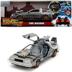 Jada Back To The Future III Time Machine Μεταλλικό Μοντέλο Αυτοκίνητου 1:24