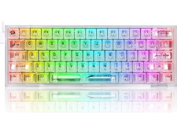 Redragon Fizz K617-CT Gaming Πληκτρολόγιο 60% RGB White Transparent