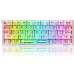 Redragon Fizz K617-CT Gaming Πληκτρολόγιο 60% RGB White Transparent